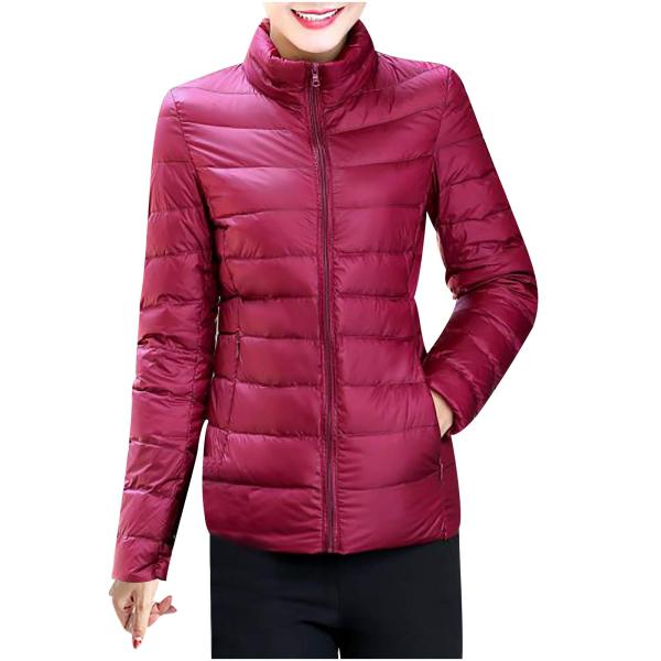 【並行輸入品】hlysgo Following His Orders Women's Slim Fit Quilted Puffer Jack