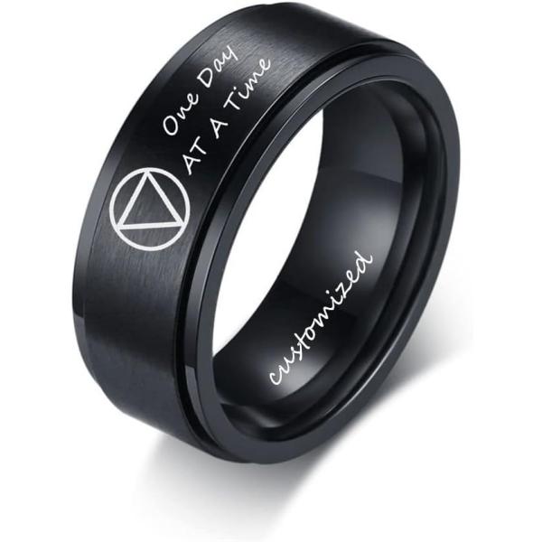 【並行輸入品】YLYYJ Personalized Narcotics Anonymous Recovery Sobriety Ring for Me