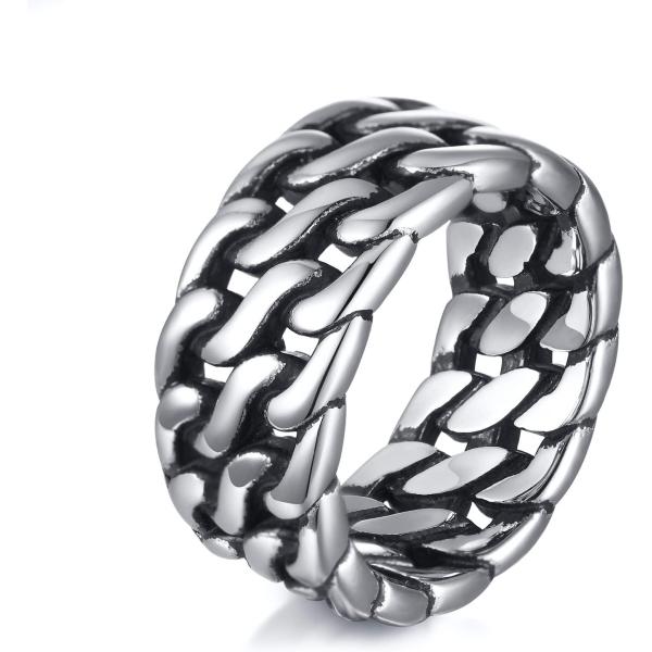 【並行輸入品】OIDEA Stainless Steel 10mm Wide Band Cuban Knot Link Chain Wedding E