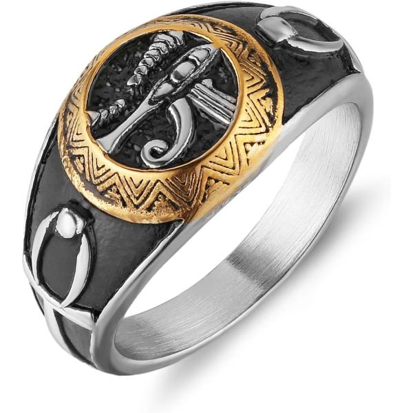 並行輸入品】HZMAN 古代エジプトリング メンズ レディース ステンレス