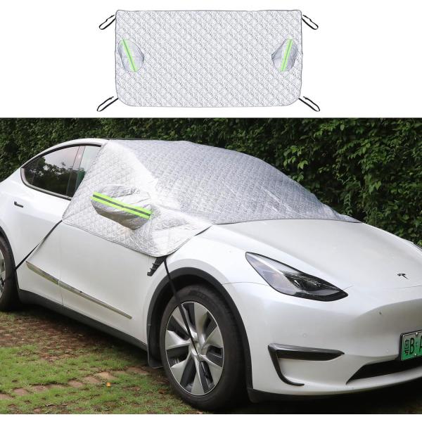 【並行輸入品】TSELLER for Tesla Model 3/Y/S/X Car Windshield Cover for Ice and Sno