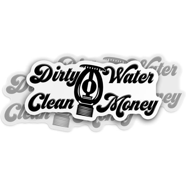 【並行輸入品】Dirty Water Clean Money Sticker Sprinkler Fitter Decal Tradesman Dad
