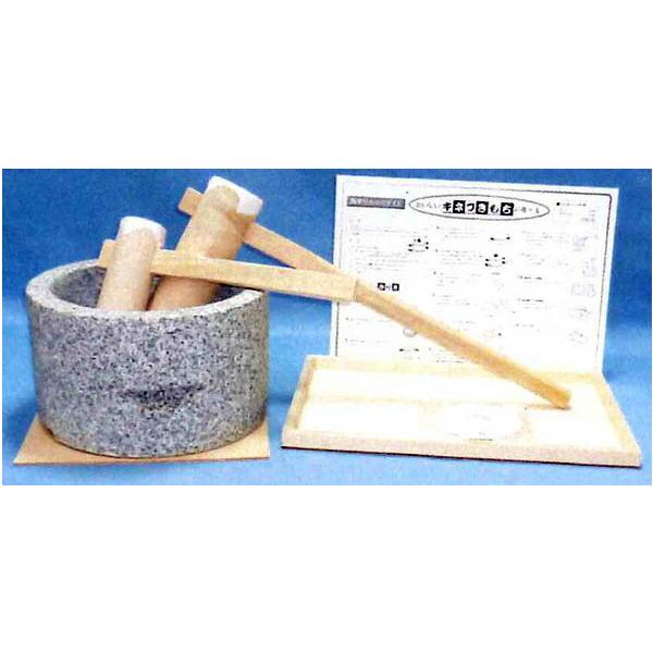 ナガノ産業 23312 みかげ石 もち臼セット 1升用 DVD付き 臼 φ30cm（穴