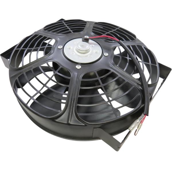 (mind items) 10インチ 汎用 薄型 電動ファン プッシュ式 吹風式 12V 自動車用