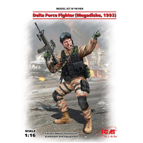 アイシーエム ICM 1/16 アメリカ陸軍 デルタ フォース 隊員 モガディシュ 1993 プラモデル 16103