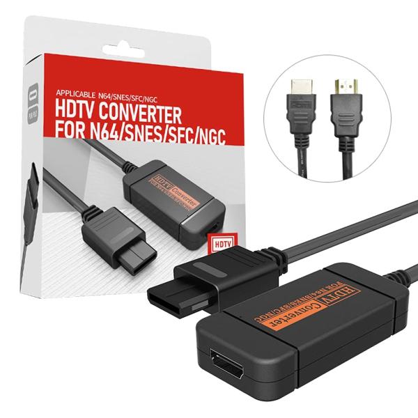 N64 to HDMIビデオコンバーター N64 / GameCube/SNES to HDMI 変換アダプター 720P出力対応 伝送損失なし HD