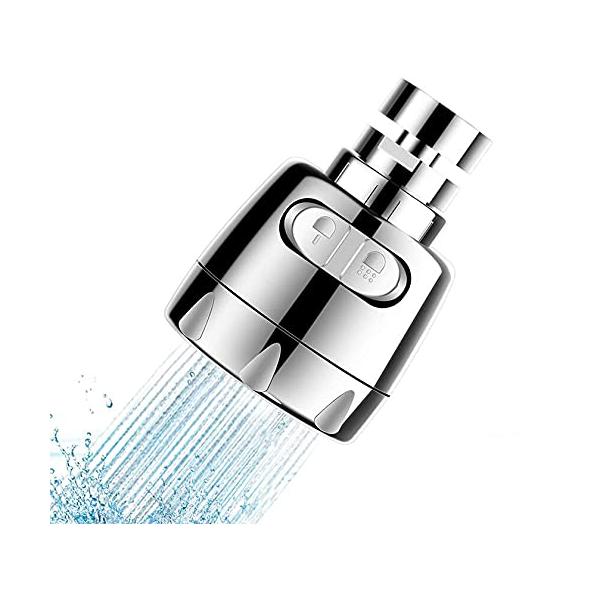 Max mit キッチン蛇口 首振り節水泡沫器 蛇口シャワー 水道 シャワー 蛇口ノズル キッチン水栓蛇口 2段階モード 切り替え 360度回転 水漏