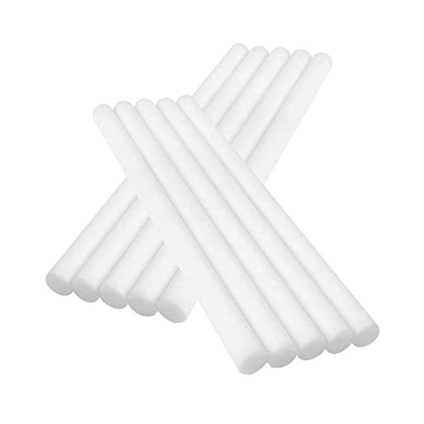 Helive 給水芯 卓上加湿器専用 加湿器綿棒 交換用フィルター 給水綿棒 小型加湿器汎用品 吸水芯 10本入り ロングサイズ 自由裁断可 (15.