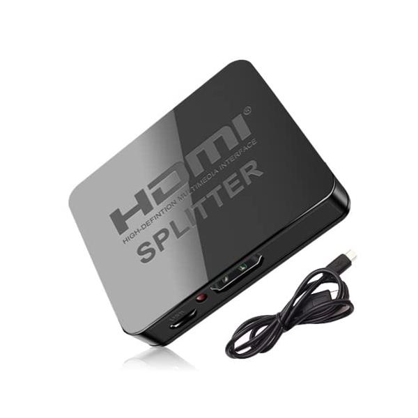 他サイト： HDMI 分配器 1入力2出力 同時出力 4K対応 スプリッター 3D映像対応 ドライバー不要 ミニポータブル式の商品画像
