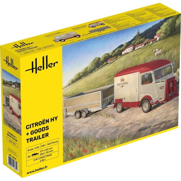 プラッツ エレール 1/24 シトロエン Hバン 貨物トレーラー付属 プラモデル HE50331 (自動車)