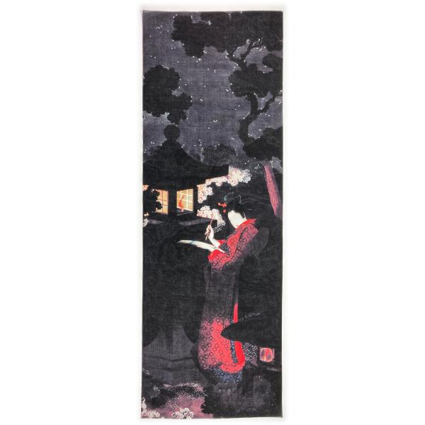 古今東西 浮世絵 手ぬい 夜桜美人図 葛飾応為