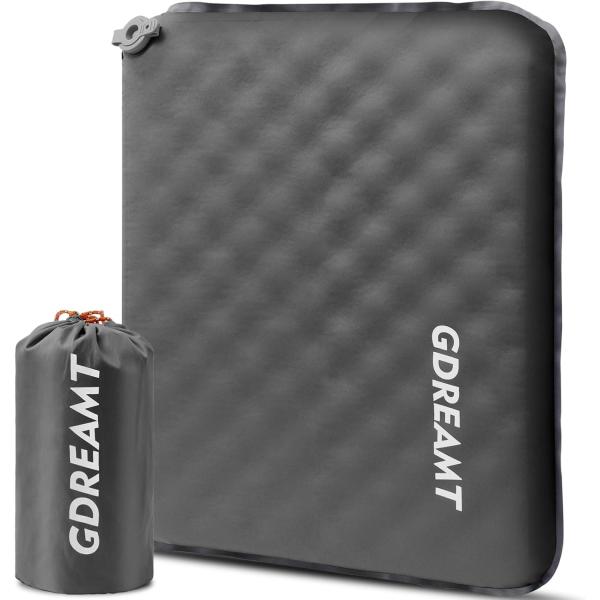 GDREAMT エアークッション 座布団 アウトドア 自動膨張70% ポータブルクッション 折りたたみ クッション 携帯 お尻 持ち運び便利 厚さ5c