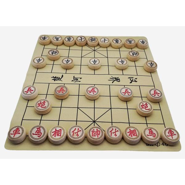 AZ-FRONT 中国将棋 折りたたみ 木製駒 皮製将棋盤 シャンチー AZ-FRONT 中国将棋 折りたたみ 木製駒 皮製将棋盤 シャンチー