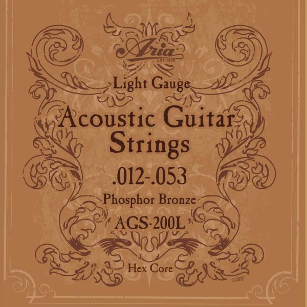 Aria ARIA アリア Acoustic Guitar フォークギター弦 Light ライト フォスファーブロンズ AGS-200L
