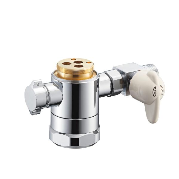 SANEI(サンエイ) シングル混合栓用分岐アダプター K87111系用 湯水分岐 分岐口回転式 B98-AU4 シルバー