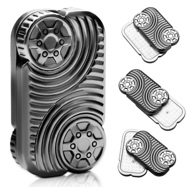 Apqdw 金属製フィジェットトイ EDC 磁気スライダー 子供と大人用(B-グレー)