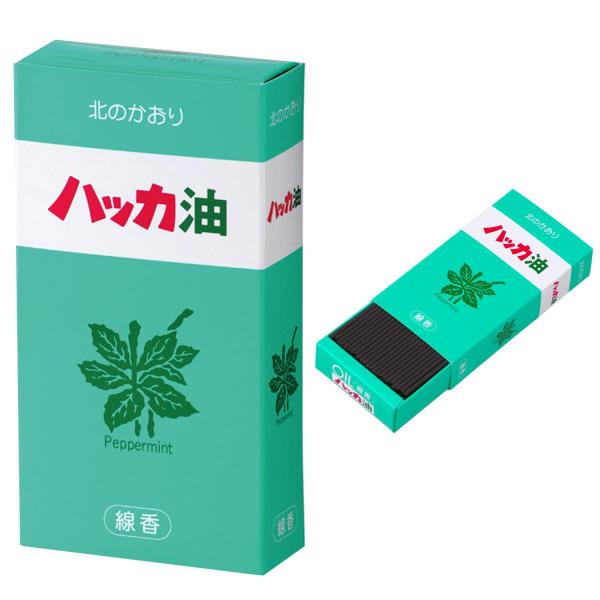 カメヤマ 北のかおりハッカ油 ミニ寸線香 約50g 約180本 コラボ線香 お香