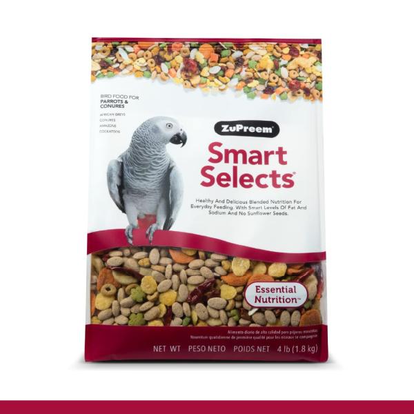 Zupreem Smart Selects Parrot & Conure Food Mixed Seed, 4lb.