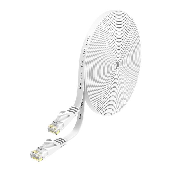 他サイト： lovicool LANケーブル CAT6準拠 RJ45コネクタ ギガビット 50フット 15m ホワイト モデム パッチパネル アクセスポイント等にの商品画像