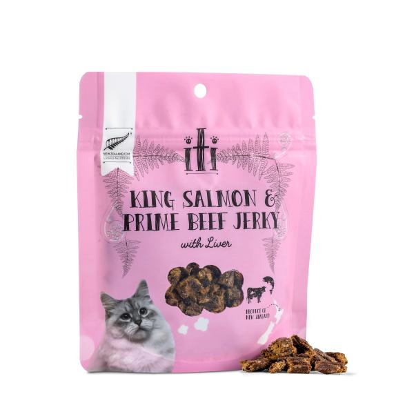 イティ(iti) キャット トリーツ キングサーモン＆ビーフジャーキー (ビューティーケア) 100g