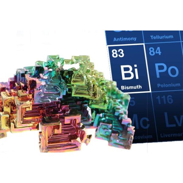 SCIENCE 鉱物標本 Bi「ビスマス（人工結晶）蒼鉛 Bismuth Made in Germany」サイズ：M（45mm-/約41-55g）