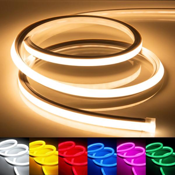 LEDテープライト 100V EL蛍光チューブ管 高輝度 屋外 防水 室内 LEDライト ネオンライト 切断可能 折り曲げ自在 間接照明 配線不要 プ
