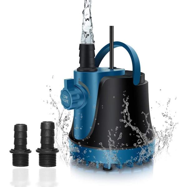 LEDGLE 水中ポンプ 吐出量1500L/H 100v底部入水式 静音 25W 最大揚程1.8M 水量調節可 吐き出し口外径13/16mm付 最低水