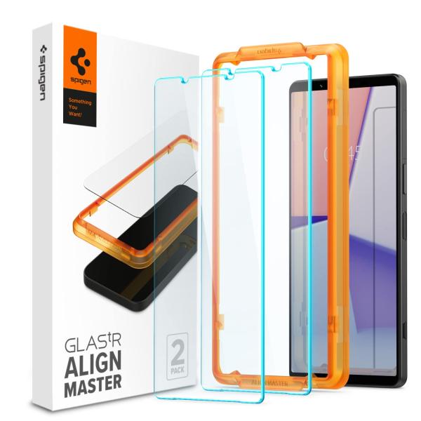 他サイト： Spigen Xperia 1 V ガラスフィルム ガイド枠付き AlignMaster Xperia 1 V 用 対応 保護 フィルム 2枚入の商品画像