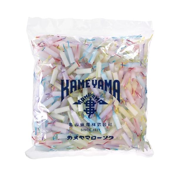 他サイト： カメヤマ 10分ローソク 五色の芯糸 徳用袋入500g 大容量の商品画像