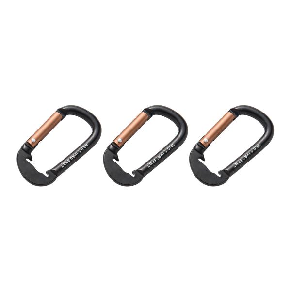 他サイト： 角利産業(KAKURI) アルミカラビナ 6mm 多用途 軽量 スリットでしっかり固定 カラビナが回転しないの商品画像