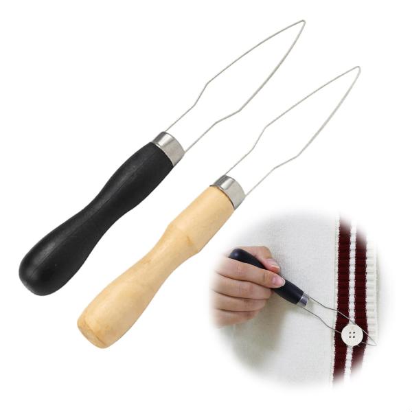 PAVIKE ボタン掛け 2pc ボタンエイド 衣服 ボタンフック 自助具 ボタン通し ファスナーフック ボタン留め 握りやすい 高齢 手の力が弱い方