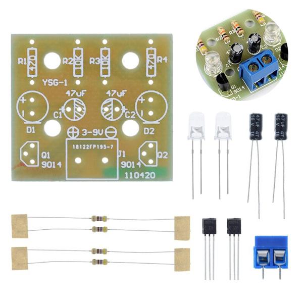 TVETE はんだ付け練習キット 点滅ランプ 電子回路基板ツール DIY電子プロジェクト