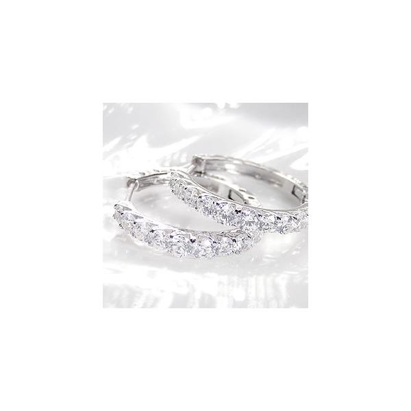 pt900 プラチナ ダイヤモンド ダイヤ ピアス エタニティ 2.0ct 2