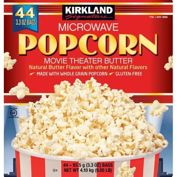 ポップコーン ＭＡＩＣＲＯＷＡＶＥ　ポップコーン カークランド 4.1kg ４４袋入り 93.5 44 電子レンジ用　
