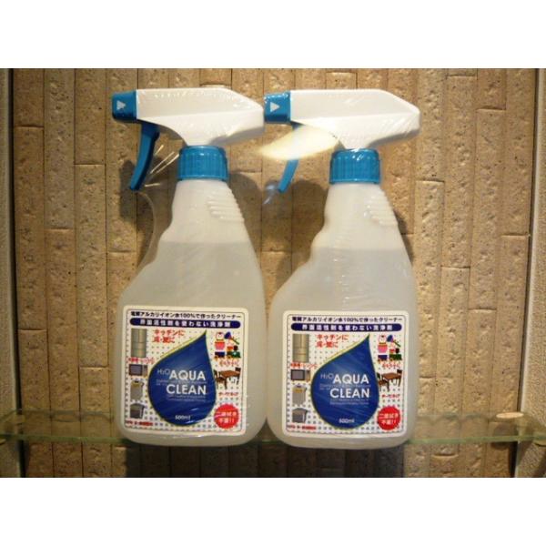 除菌&洗浄H2O　アクアクリーン　５００ｍｌ×2本　　H2O　AQUA　CLEAN　スプレー 100％電解アルカリイオン水除菌