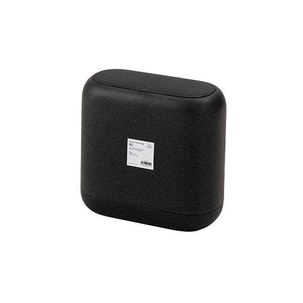 送料無料 トラッシュカン フラップ6L ブラック トラッシュカン ダストボックス ごみ箱 LFS-78BK 東谷