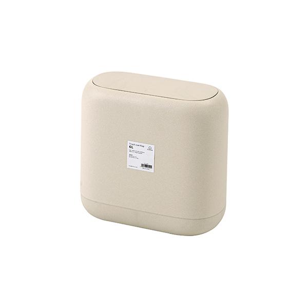 送料無料 トラッシュカン フラップ6L ホワイト トラッシュカン ダストボックス ごみ箱 LFS-78WH 東谷