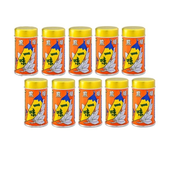 八幡屋磯五郎 焙煎一味唐からし 缶 12g ×10本 セット 信州長野のお土産 善光寺八幡屋礒五郎 まとめ売り