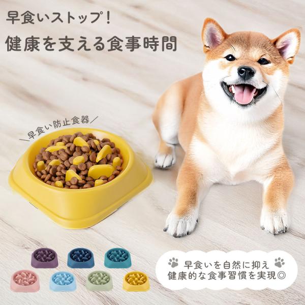 ペット 早食い防止 食器 犬 猫 フードボウル ペットボウル 皿 滑り止め 丸飲み 防止 丸洗い 餌入れ かわいい ペット用品 ドッグフード 小型犬 中型犬 td-1084