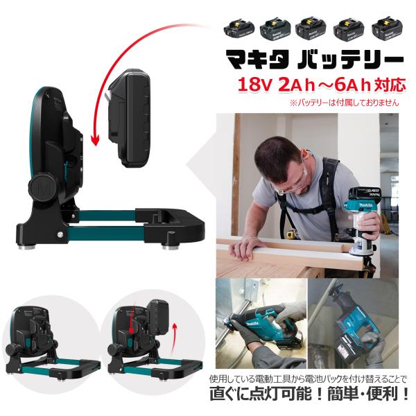 25W LED ��Ɠ� 3000lm makita �}�L�^�o�b�e���[ 18V LED������ ���P�x �}�L�^ ���[�N���C�g �o�b�e���[���C�g SK-25W ���i�摜1