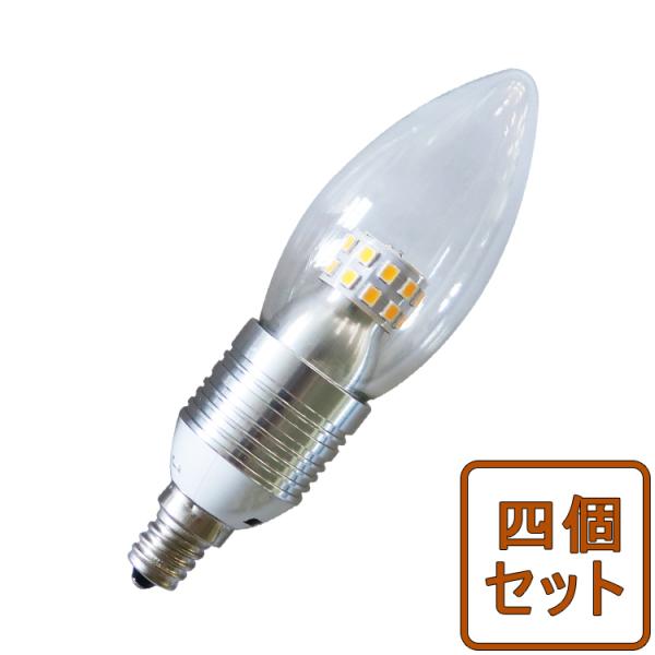 ���� GOODGOODS 4�Z�b�g LED�d�� �����Ή� E12/E17/E26 LED �V�����f���A�d�� 4W 25W�`���� �d���F LED���C�g TS12-DQ