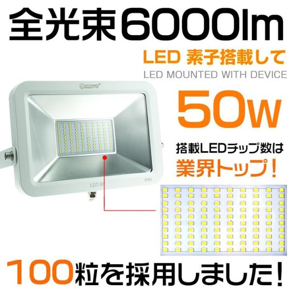 SALE GOODGOODS LED 50W 500W 6000lm 6000K ^ h ho X|bgCg e Z X O O O   LDT-5F