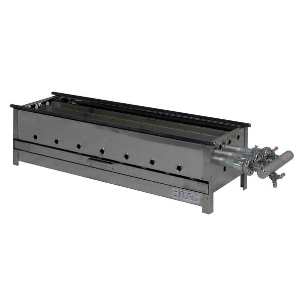 600×250　千田オリジナル ガス式 ステン TO-600 とうもろこし焼き器 角棒・三角カバー・引き出し付 (アミ別売り)