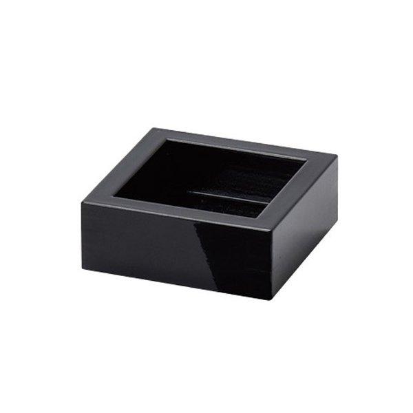 【送料無料：北海道・沖縄・離島は別途送料＋660円】 用美　スタッキング檜　1/2合枡(黒塗装付)　12248