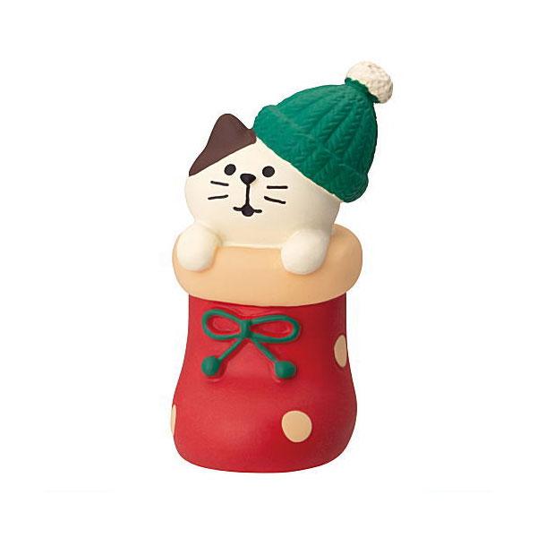 【在庫処分セール】【メール便】 デコレ コンコンブル 靴下にゃんこ 赤 ( concombre DECOLE )