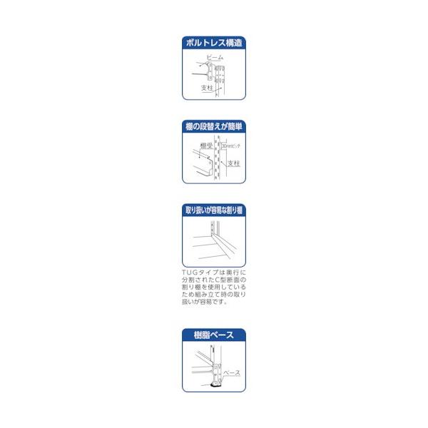 新品登場 ｔｒｕｓｃｏ ｔｕｇ型中量棚３００ｋｇ 連結 １８００ｘ７７６ｘｈ２１００ ５段 Tugj5b ディズニー プリンセスのベビーグッズも大集合