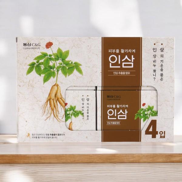 ドンサン] 人参 石鹸 1ケース（4個入り) / ソープ 韓国 せっけん