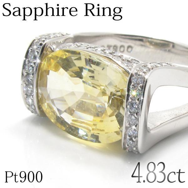 4.83ct CG[Tt@CA _Chv`iO D0.37ct pt900 ӕʏ LO  v[g  40 30