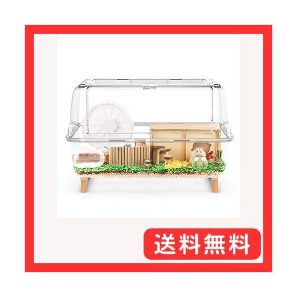ハムスターケージ 650 【木脚マット付き】 全面クリア 全透明 大型サイズ Amazon | ハムスター ケージ 全面クリア 全透明 ハムスター