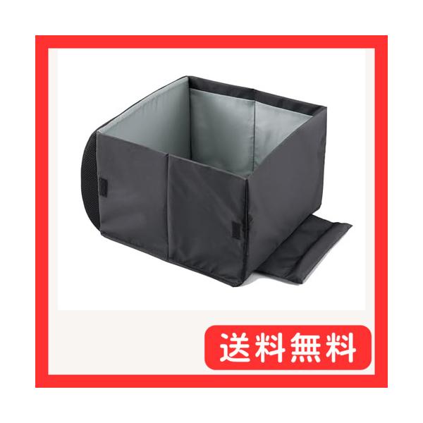 コジット 畳んで車のシートのクッション 広げて荷物入れ 荷物の転落防止 シートボックス腰クッション ブラック